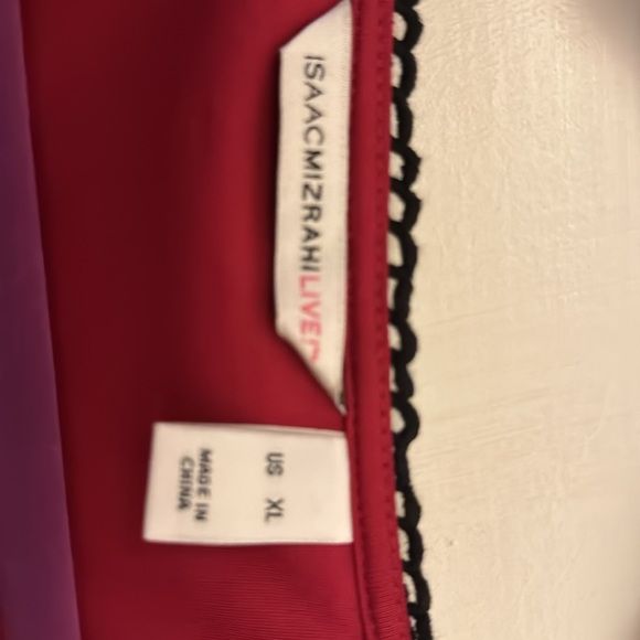 Beautiful maroon with black trim pull over top. Bell sleeves, lace overlay. - Picture 3 of 4